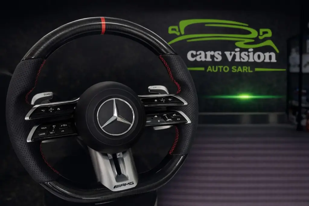 VOLANT MULTIFONCTION AMG MERCEDES FIBRE CARBONE 