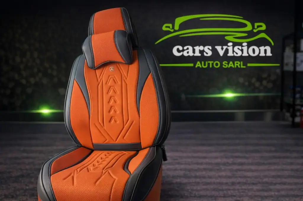 HOUSSE DE SIEGE Y ORANGE GRIS