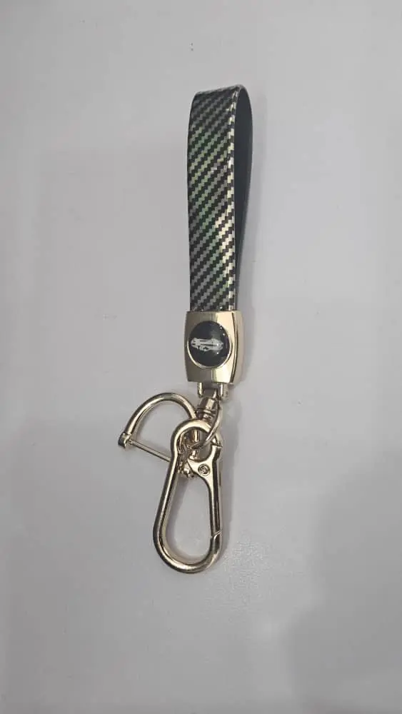 PORTE CLE FIBRE DE CARBONE OR